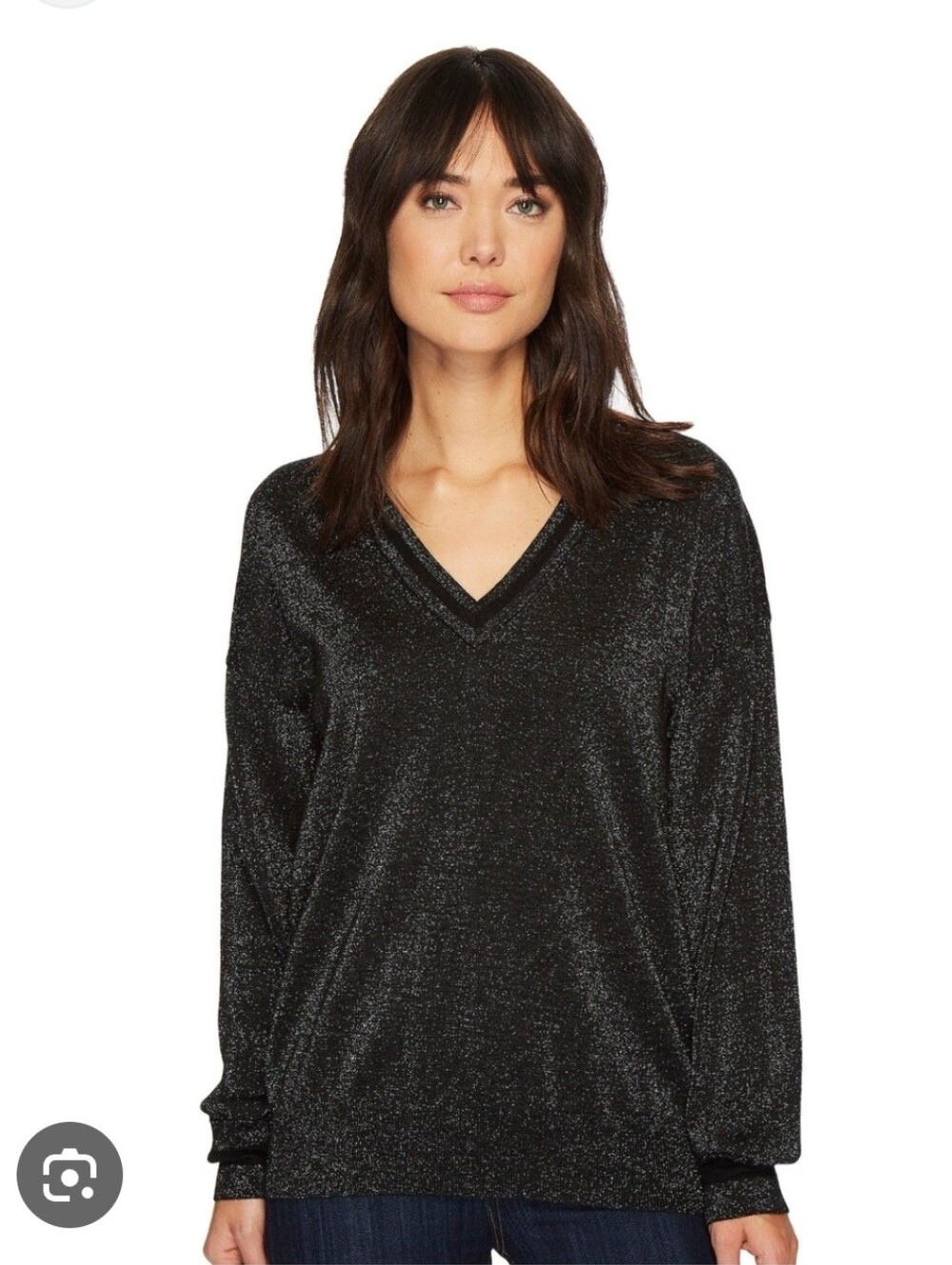 Equipment femme LUCINDA metallic sweater